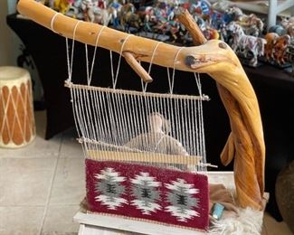 Huge Navajo Rug Weaver Kachina Unsigned Native American	29x29x14in	HxWxD
