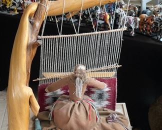 Huge Navajo Rug Weaver Kachina Unsigned Native American	29x29x14in	HxWxD
