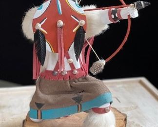 Buffalo Warrior Kachina Doll Navajo Native American	13x9x10in	HxWxD

