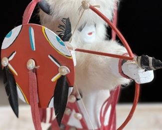 Buffalo Warrior Kachina Doll Navajo Native American	13x9x10in	HxWxD
