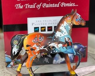 Crow Fair Pony 2009 Trail of Painted Ponies Sonja Caywood No. 12302 Art  Horse Figurine	7x7.5x2.5in	HxWxD
