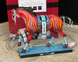 Painted Ponies - Keeper Of The Sacred Fire - #12301 Westland Trail  Horse Figurine	7x7.5x2.5in	HxWxD
