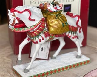 Painted Ponies Polar Express 12237 Pony Christmas Holiday  Horse Figurine	7x7.5x2.5in	HxWxD
