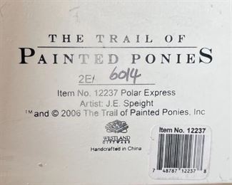 Painted Ponies Polar Express 12237 Pony Christmas Holiday  Horse Figurine	7x7.5x2.5in	HxWxD
