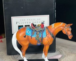 Large Version Trail of Painted Ponies HAPPY TRAILS  #1598  Horse Figurine	8x10x3.75in	HxWxD
