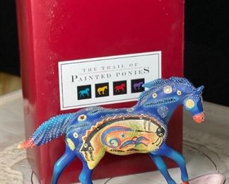Trail of the Painted Ponies 2005 Kokopelli Pony #1508 Joel Nakamura Horse Figurine	7x7.5x2.5in	HxWxD
