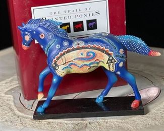 Trail of the Painted Ponies 2005 Kokopelli Pony #1508 Joel Nakamura Horse Figurine	7x7.5x2.5in	HxWxD
