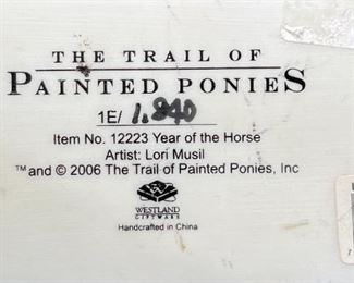 Trail of Painted Ponies - YEAR OF THE HORSE #12223  Horse Figurine	7x7.5x2.5in	HxWxD
