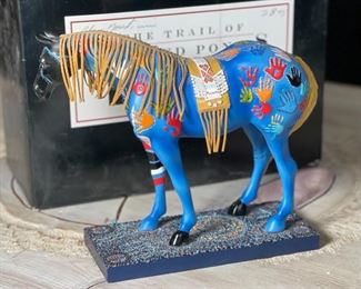 Trail Of Painted Ponies #1547 BLUE MEDICINE Horse Figurine	7x7.5x2.5in	HxWxD

