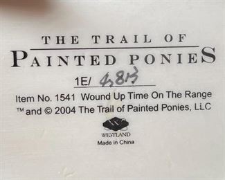 Painted Ponies  WOUND UP TIME ON THE RANGE 1541 Horse Figurine	7x7.5x2.5in	HxWxD
