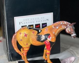 Large The Trail of the Painted Ponies, #1599 Ghost Horse 2004 Horse Figurine	7x7.5x2.5in	HxWxD
