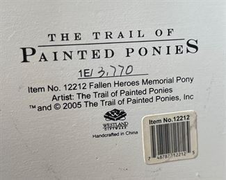 Painted Ponies Fallen Hero 12212 Horse Figurine	8x4x6.5in	HxWxD
