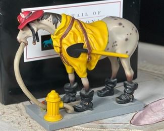 Painted Ponies 1453 Fireman Pony Horse Figurine 2003	7x7.5x2.5in	HxWxD
