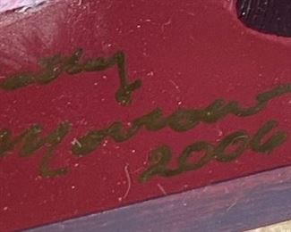 Signed Painted Ponies High Desert Horse Feathers 11254  Horse Figurine Kathy Morrow	7x7.5x2.5in	HxWxD
