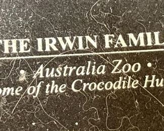 Irwin Family Australia Zoo Sculpture Figurine  Resin	9.5x8.75x5.25in	HxWxD
