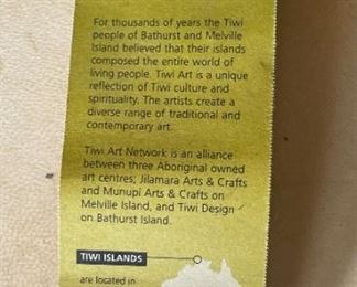 Tiwi Design Art Basket Bark Pukumani skin design, Australia	13x10x4in	HxWxD
