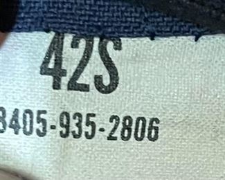 1970s US Air Force Dress Blue Service Jacket and Pants Uniform	Jacket: 42S<BR>Pants: 35x34	
