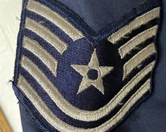 1970s US Air Force Dress Blue Service Jacket and Pants Uniform	Jacket: 42S<BR>Pants: 35x34	
