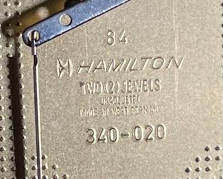 Hamilton Mantle 8DAY Chime Clock w/Hermle 340-020 Movement West Germany	15x12x7.5in	HxWxD
