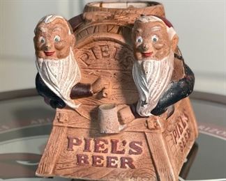 Piel’s Beer Gnome Composite Bar Caddy 50’s  Advertising Peil Brothers New York Piels	6x5.5x7in	HxWxD
