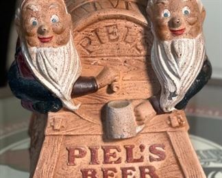 Piel’s Beer Gnome Composite Bar Caddy 50’s  Advertising Peil Brothers New York Piels	6x5.5x7in	HxWxD

