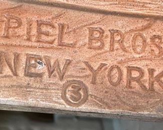Piel’s Beer Gnome Composite Bar Caddy 50’s  Advertising Peil Brothers New York Piels	6x5.5x7in	HxWxD
