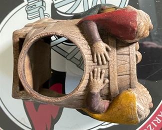 Piel’s Beer Gnome Composite Bar Caddy 50’s  Advertising Peil Brothers New York Piels #2	6x5.5x7in	HxWxD
