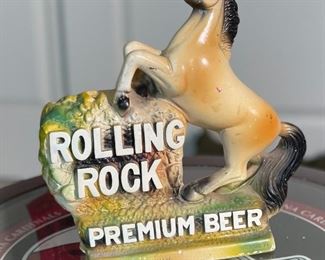Rolling Rock Premium Beer Display Sign Horse Advertising Chalkware	11x10.75x2in	HxWxD
