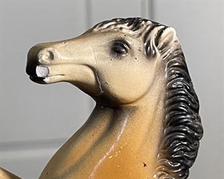 Rolling Rock Premium Beer Display Sign Horse Advertising Chalkware	11x10.75x2in	HxWxD
