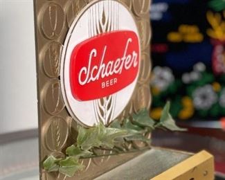 1960s Schaefer Beer Lighted Display Sign in Bottles	10x8x3in	HxWxD
