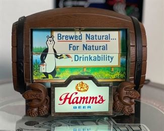 1960s Hamm’s Beer Barrel Motion Flip Sign Display Hamms	8.5x9.25x5.5in	HxWxD
