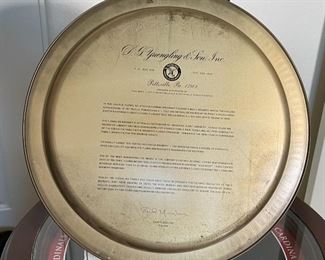 Yuenglings Beer Tray 1989	16.75in Diameter	
