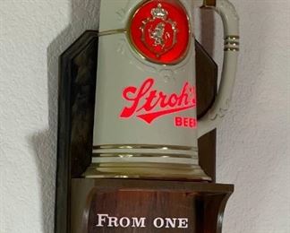 1970 Stroh's LIGHTED Beer Stein Sign From One Beer Lover To Another Strohs	20 x 8.5 x 4in	HxWxD
