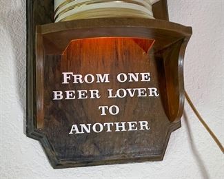 1970 Stroh's LIGHTED Beer Stein Sign From One Beer Lover To Another Strohs	20 x 8.5 x 4in	HxWxD
