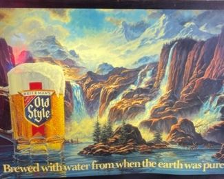 Heileman's Old Style Beer Digital Clock Sign Advertising	16.5 x 17in	
