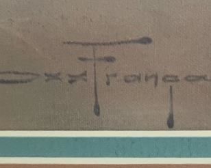 Signed Ozz Franca Litho Native American Lithograph Framed Print  #5	Frame: 36x29in	
