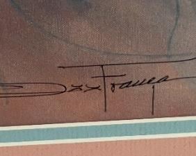 Signed Ozz Franca Litho Native American Lithograph Framed Print  #5	Frame: 36x29in	
