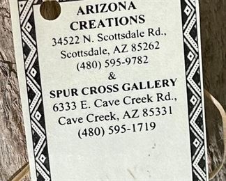 Rustic Coper Wagon Wheel Hub Side Table	16x25x25in	HxWxD
