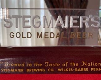 Vintage Stegmaier's Beer Lighted Sign Cash Register Topper Stegmaier	5x11x2in	HxWxD
