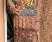 5ft Carved Wood Cigar Store American Indian Sculpture	60 x 18 x 18in	HxWxD
