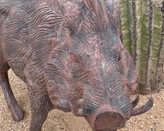 Cast Aluminum  Wild Boar Patio Statue	29 x 12 x 48in	HxWxD
