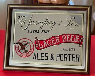 Yuengling & Son Lager Beer Bar Mirror	13x16.5in	HxWxD
