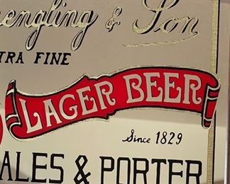 Yuengling & Son Lager Beer Bar Mirror	13x16.5in	HxWxD

