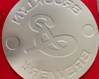 Brooklyn Brewery Beer Sign tin	17in Diameter	
