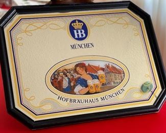 HB Munchen Beer Mirror Sign	19x25in	
