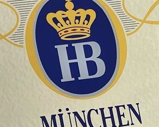 HB Munchen Beer Mirror Sign	19x25in	
