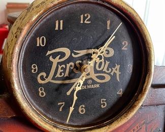 Pepsi Cola Wood Sign Clock	23x16x2in	HxWxD
