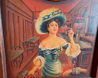 Pepsi Cola Wood Sign Clock	23x16x2in	HxWxD
