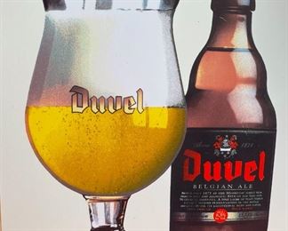 Duvel Beer Sign Porcelain heavy	18.5x11.75x0.25in	HxWxD
