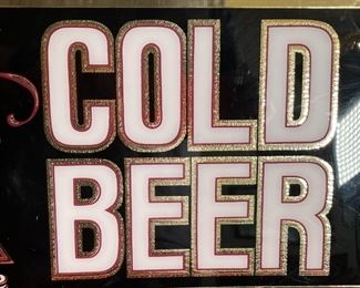 Blatz Cold Beer Mirror Sign	9.25x20.25in	HxWxD
